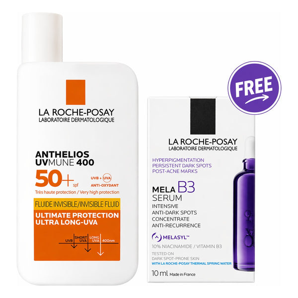 La Roche Posay Anthelios SPF50 + Mela B3 10ml Bundle