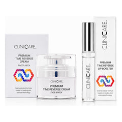 ClinicCare Premium Time Reverse Cream + Lip Booster Bundle