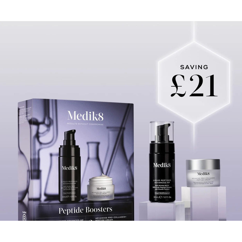 Medik8 Peptide Boosters Kit Liquid Peptides Advanced MP 30ml + Advanced pro-collagen+ Peptide Cream 12.5ml