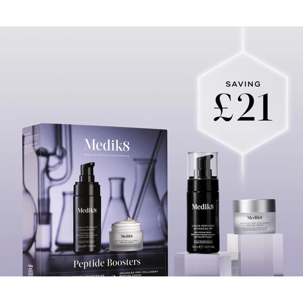 Medik8 Peptide Boosters Kit Liquid Peptides Advanced MP 30ml + Advanced pro-collagen+ Peptide Cream 12.5ml