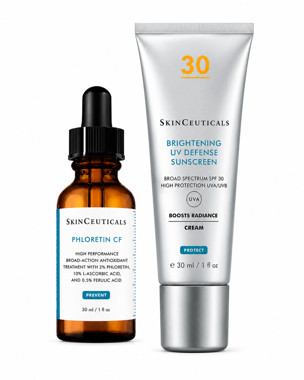 SkinCeuticals Phloretin CF 30ml + Brightening UV Defense SPF30 30ml Duo