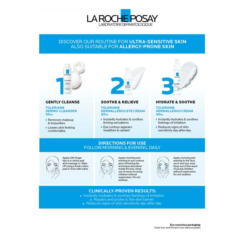 La Roche-Posay Toleriane Dermallergo SOS 3-Step Kit