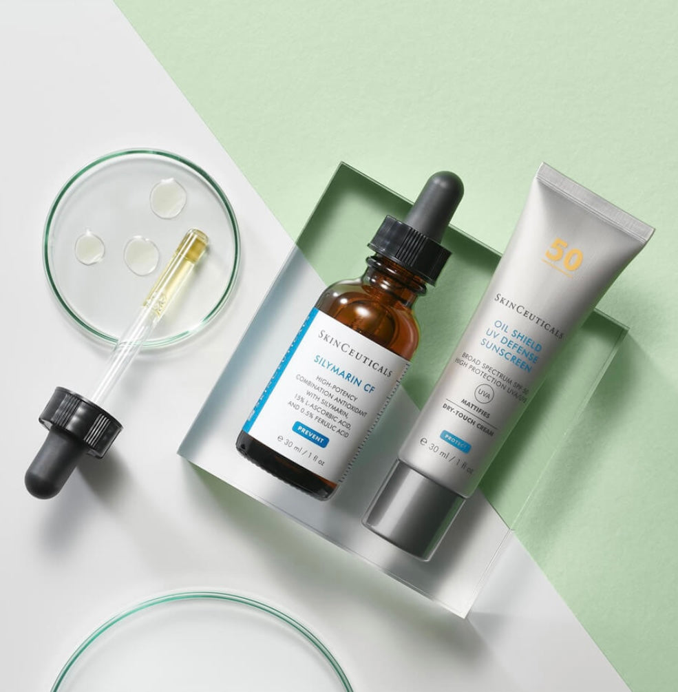 SkinCeuticals Double Defence Silymarin CF Kit for Oily and Blemish-Prone Skin, Worth £190