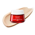 Vichy LiftActiv Pigment Specialist B3 cream jar with a beige swatch on a white background