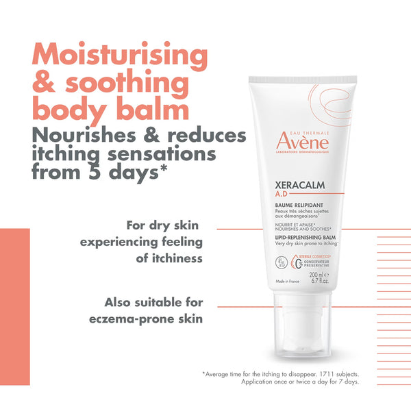 Avène XeraCalm A.D. Lipid-Replenishing Balm Moisturiser for Dry, Itchy Skin 200ml