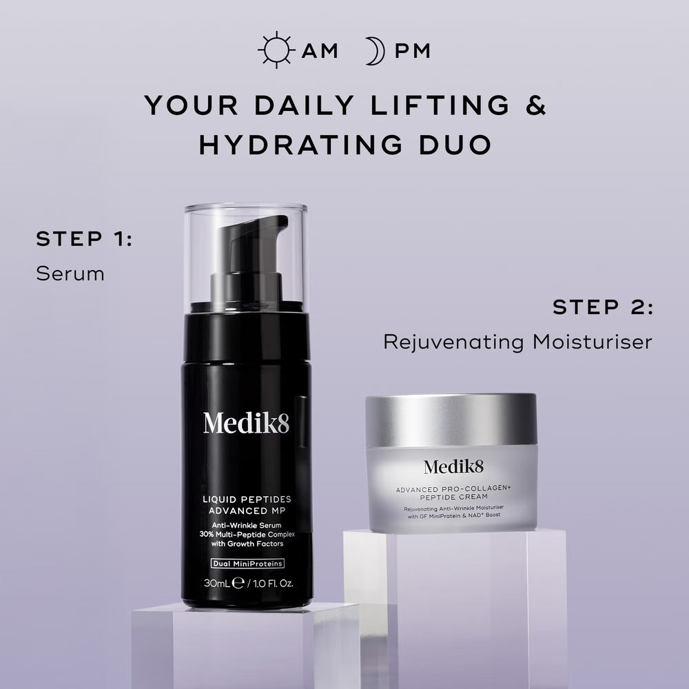 Medik8 Peptide Boosters Kit Liquid Peptides Advanced MP 30ml + Advanced pro-collagen+ Peptide Cream 12.5ml