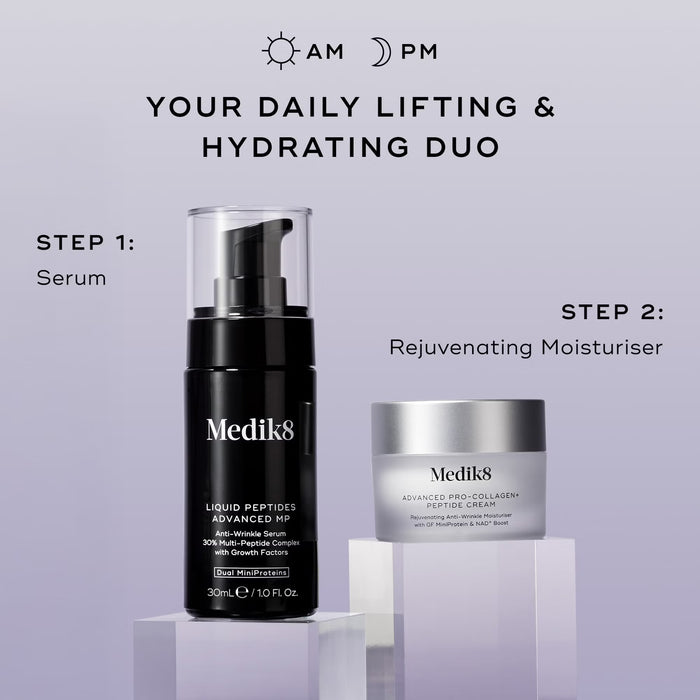 Medik8 Peptide Boosters Kit Liquid Peptides Advanced MP 30ml + Advanced pro-collagen+ Peptide Cream 12.5ml