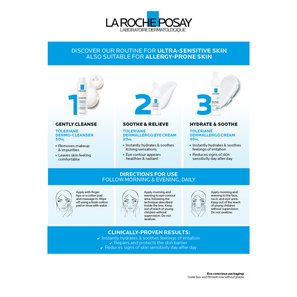 La Roche-Posay Toleriane Dermallergo SOS 3-Step Kit