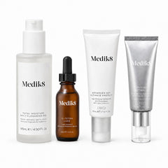 Medik8 Total Moisture Cleansing Gel, C-Tetra Luxe, Advanced Day Ultimate Protect SPF50+ & Crystal Retinal 10 Bundle