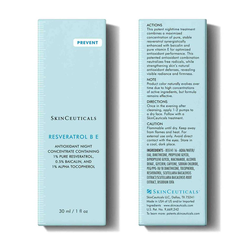 SkinCeuticals Resveratrol BE Night Serum For Ageing Skin 30ml SkinCeuticals