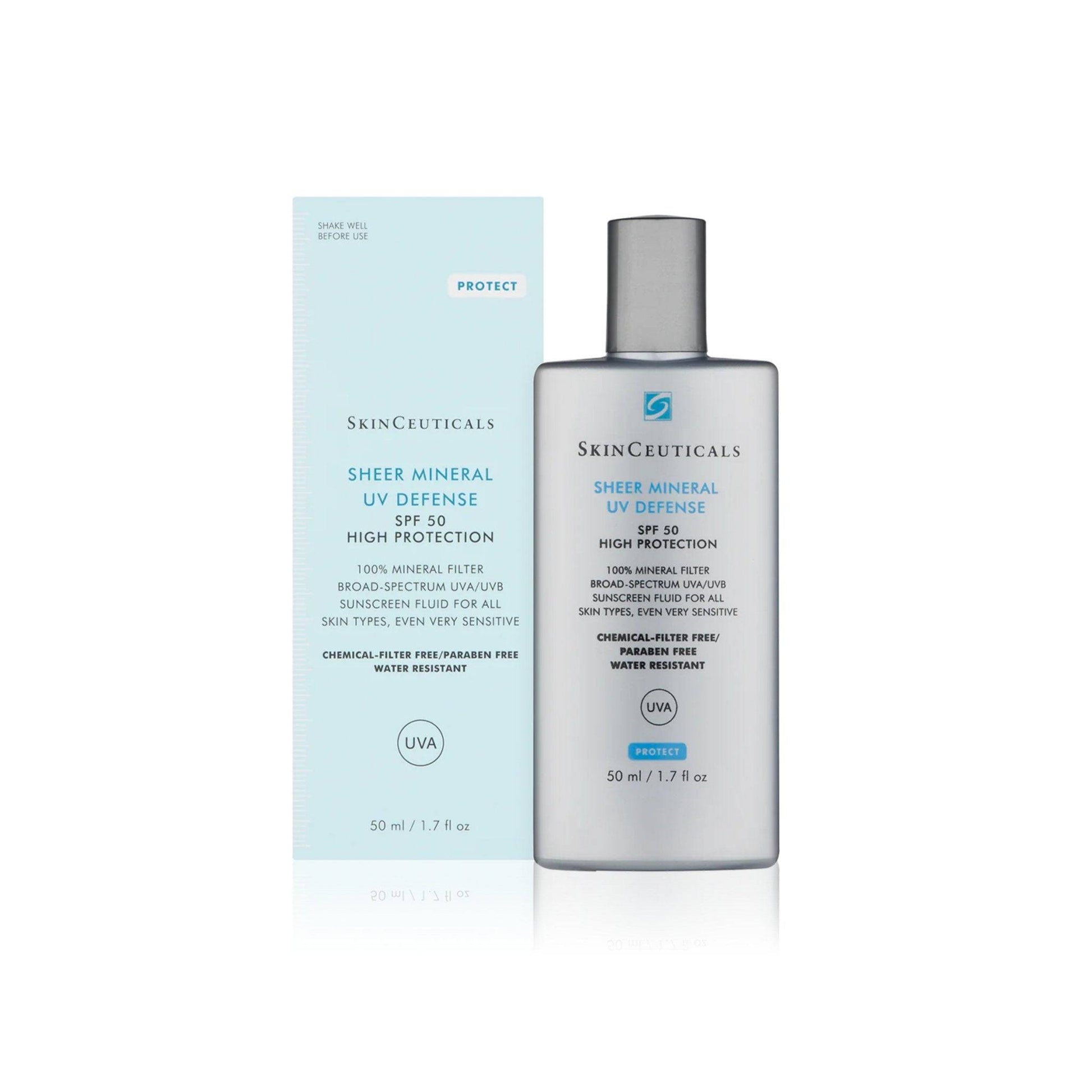 theskinbay.co.uk SkinCeuticals Sheer Mineral UV Defense Sunscreen SPF 50 SkinCeuticals Acne/Blemish Prone face cream Hyperpigmentation SPF Sun Damaged Sunscreen