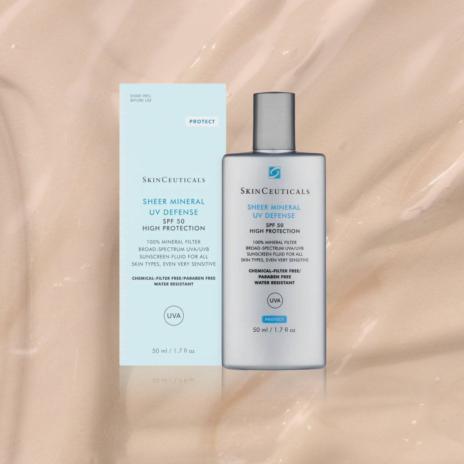 theskinbay.co.uk SkinCeuticals Sheer Mineral UV Defense Sunscreen SPF 50 SkinCeuticals Acne/Blemish Prone face cream Hyperpigmentation SPF Sun Damaged Sunscreen