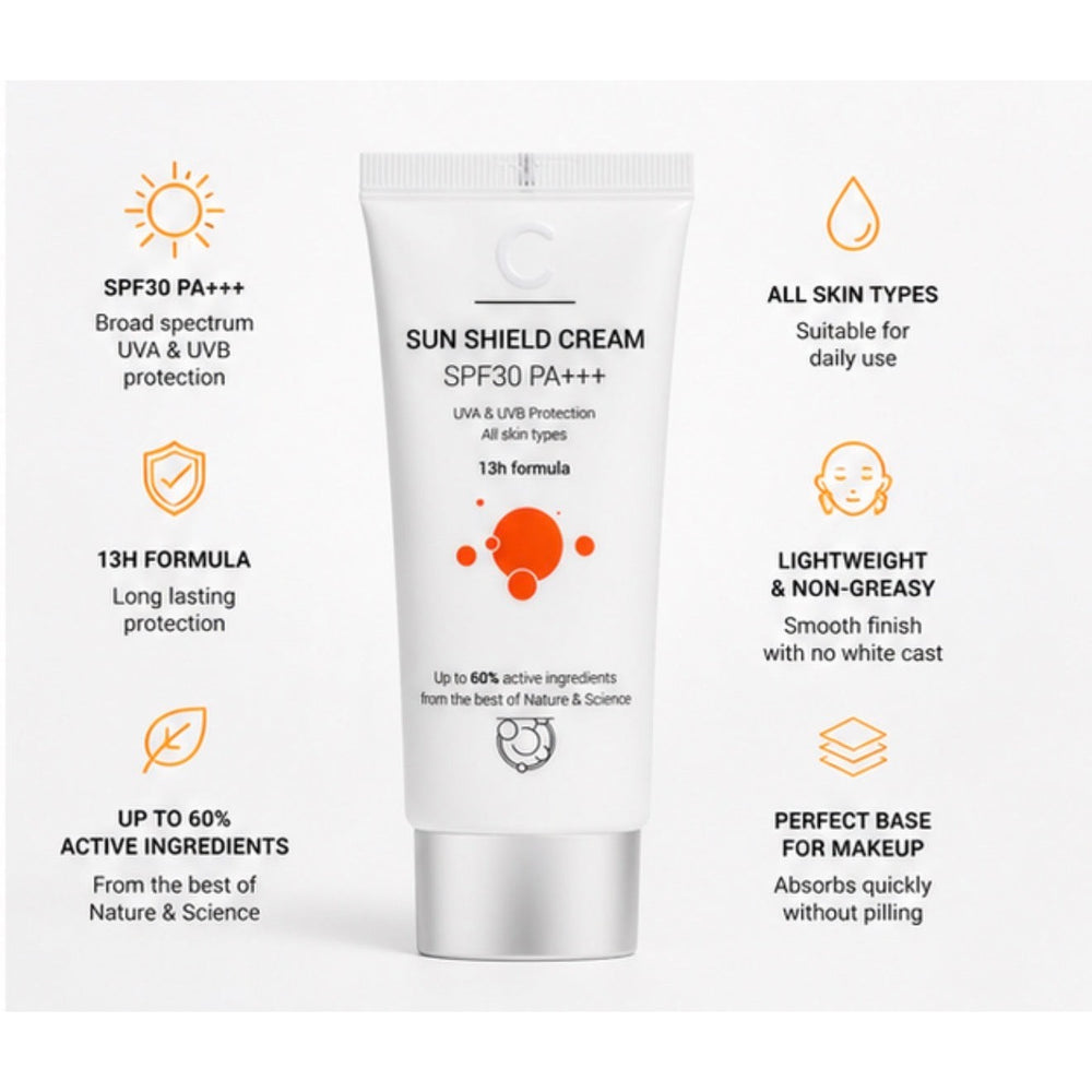 ClinicCare Sun Shield Cream SPF30 50ml ClinicCare