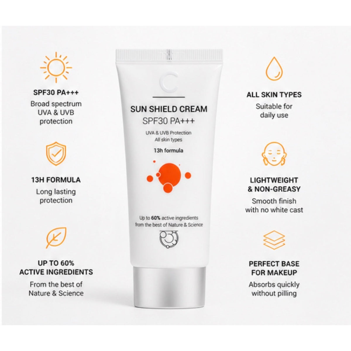 ClinicCare Sun Shield Cream SPF30 50ml ClinicCare
