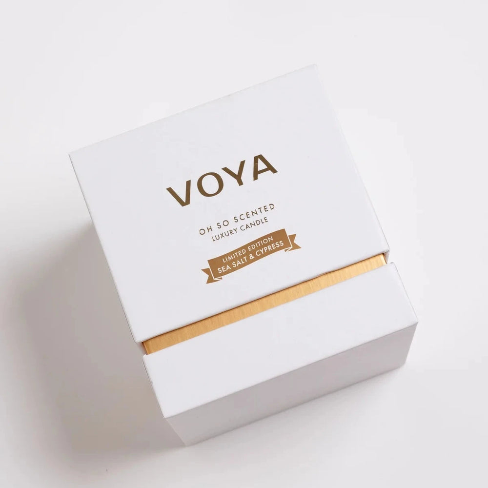 VOYA Sea Salt & Cypress Limited Edition Luxury Scented Candle 20cl Candles & Reeds