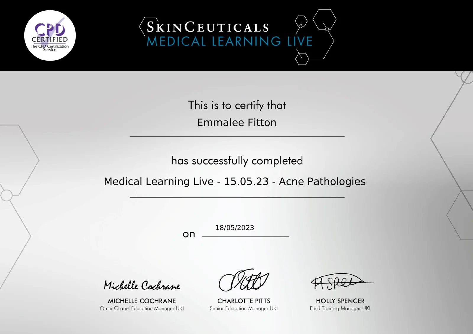 Acne Pathologies, SkinCeuticals MLL