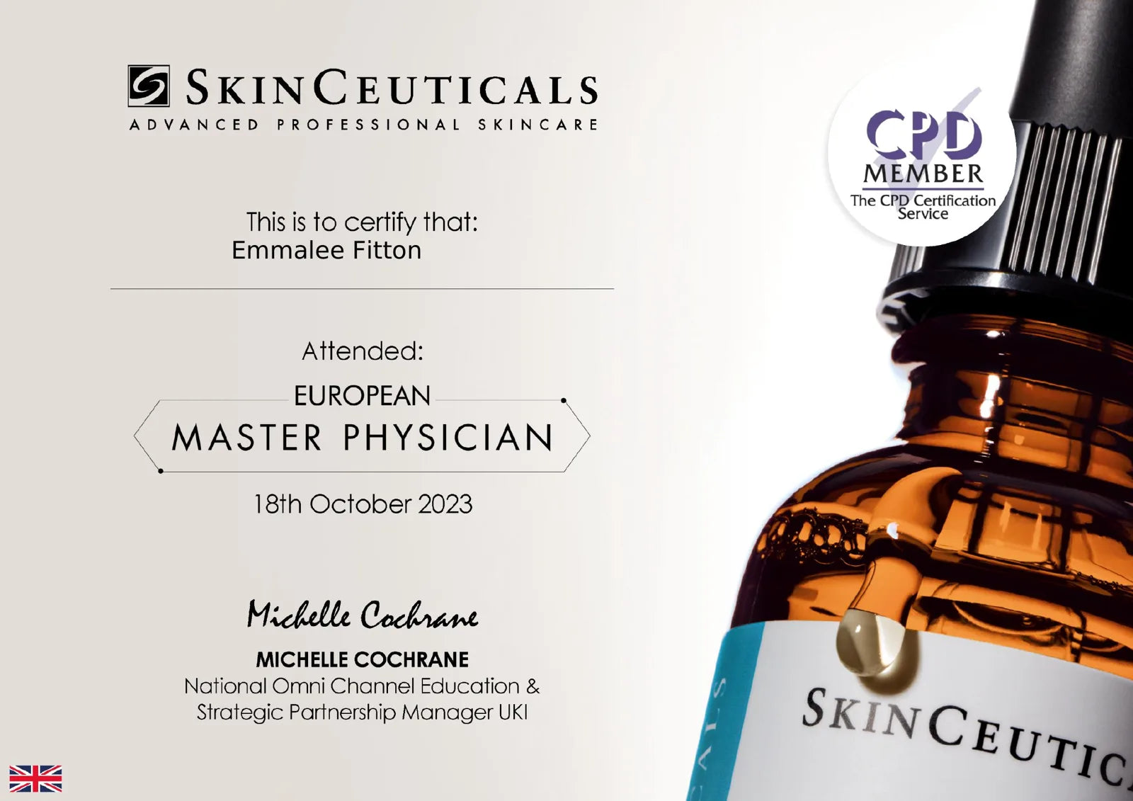 European Master Physician, SkinCeuticals